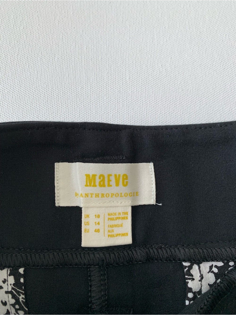 Maeve by Anthropologie wide leg flare Black Pull-On Pants women’s size 14 - Picture 10 of 14
